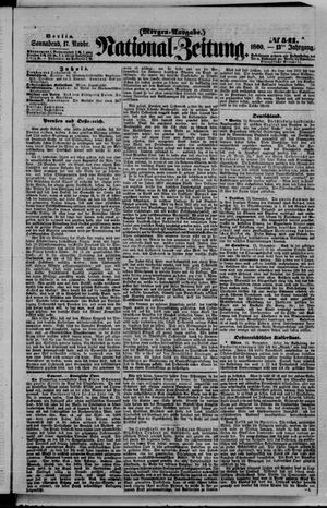 Nationalzeitung vom 17.11.1860