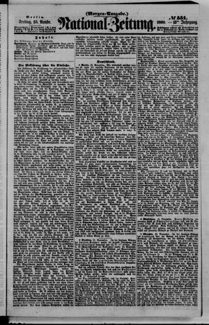 Nationalzeitung vom 23.11.1860