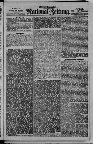 Nationalzeitung vom 23.11.1860
