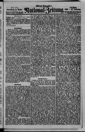 Nationalzeitung vom 24.11.1860