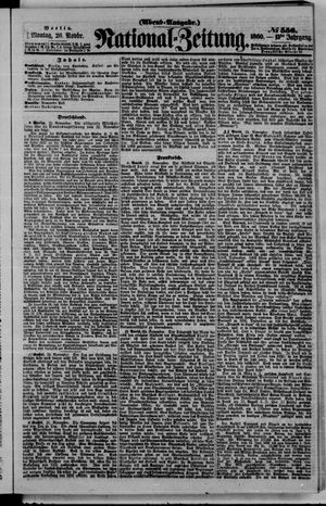 Nationalzeitung vom 26.11.1860
