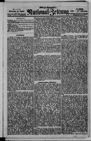 Nationalzeitung vom 28.11.1860