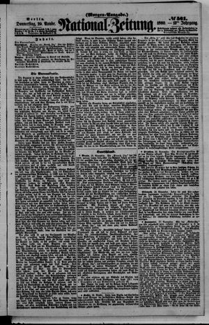 Nationalzeitung vom 29.11.1860
