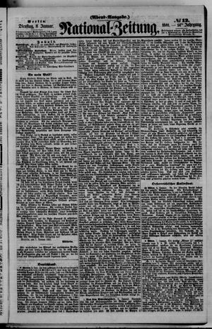 Nationalzeitung vom 08.01.1861