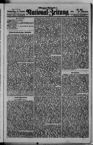 Nationalzeitung on Jan 10, 1861