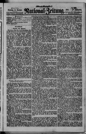 Nationalzeitung vom 14.01.1861