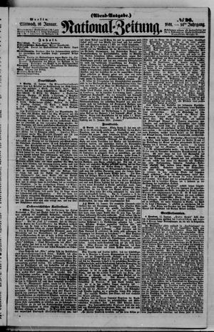 Nationalzeitung vom 16.01.1861