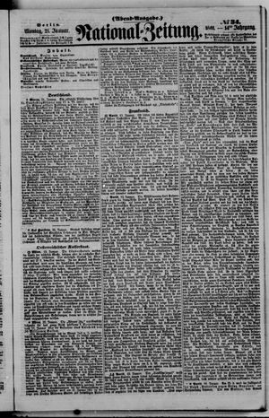 Nationalzeitung vom 21.01.1861
