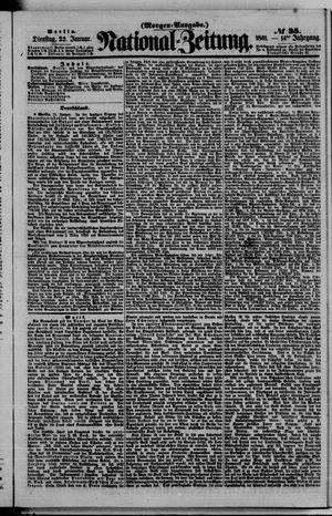 Nationalzeitung vom 22.01.1861