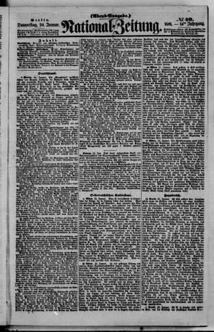 Nationalzeitung vom 24.01.1861