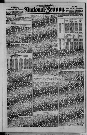 Nationalzeitung vom 26.01.1861