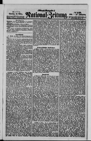 Nationalzeitung vom 25.03.1861