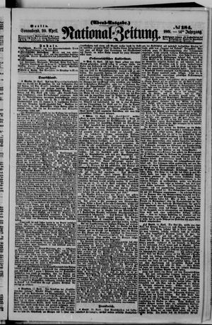 Nationalzeitung vom 20.04.1861