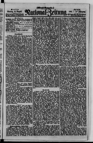 Nationalzeitung vom 12.08.1861