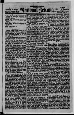 Nationalzeitung vom 28.08.1861