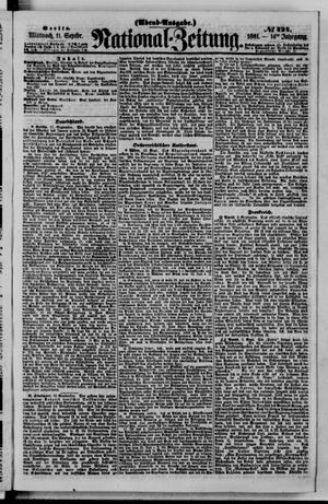 Nationalzeitung vom 11.09.1861