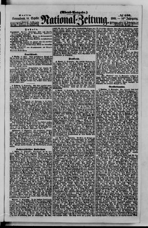 Nationalzeitung vom 14.09.1861