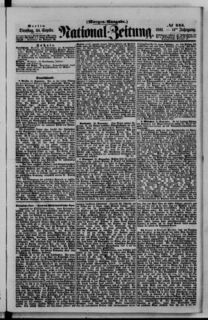 Nationalzeitung vom 24.09.1861