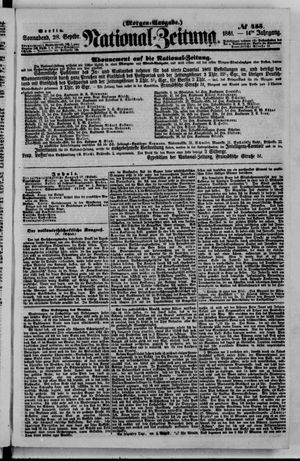Nationalzeitung vom 28.09.1861