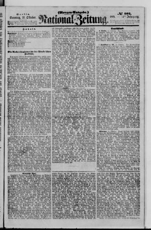 Nationalzeitung vom 27.10.1861