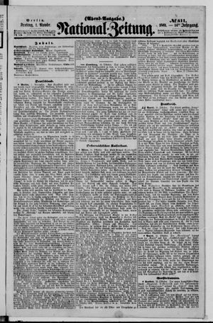 Nationalzeitung vom 01.11.1861