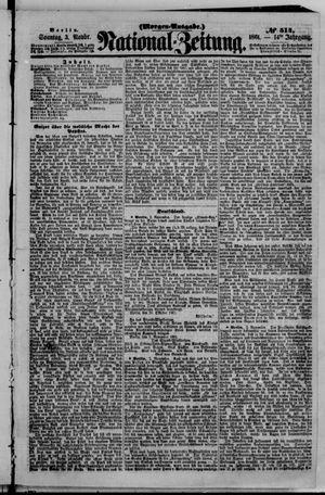 Nationalzeitung vom 03.11.1861