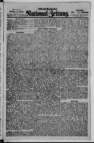 Nationalzeitung vom 30.12.1861