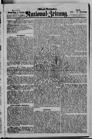 Nationalzeitung vom 02.01.1862
