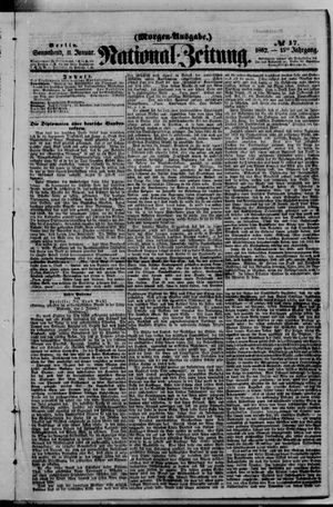 Nationalzeitung vom 11.01.1862