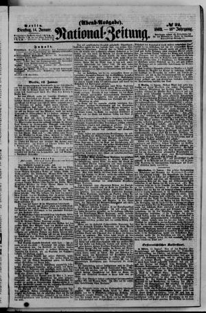 Nationalzeitung vom 14.01.1862