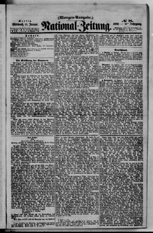 Nationalzeitung vom 15.01.1862
