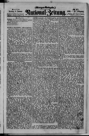 Nationalzeitung vom 17.01.1862