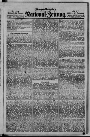 Nationalzeitung vom 29.01.1862