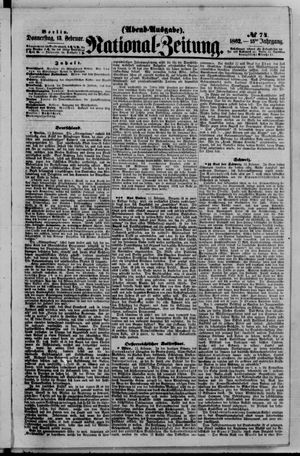 Nationalzeitung vom 13.02.1862