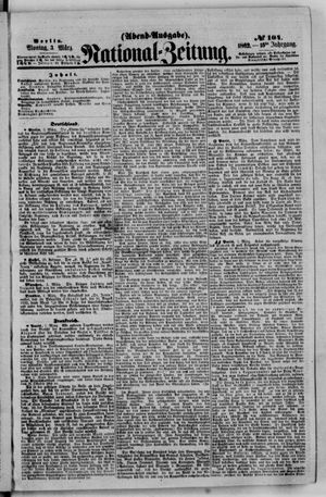 Nationalzeitung vom 03.03.1862