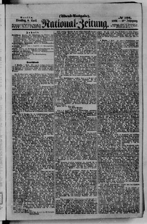 Nationalzeitung vom 08.04.1862