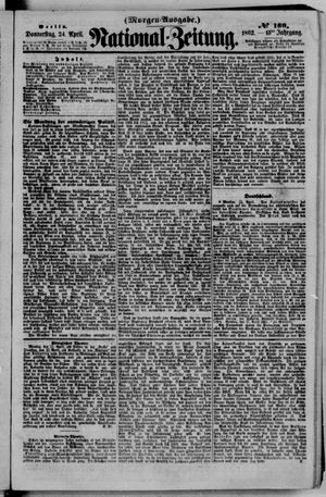 Nationalzeitung vom 24.04.1862