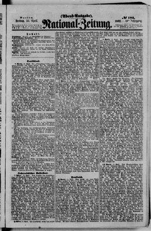 National-Zeitung vom 25.04.1862