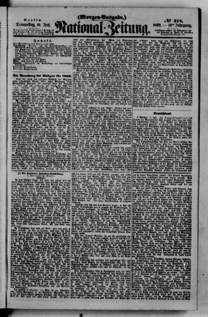 Nationalzeitung vom 10.07.1862