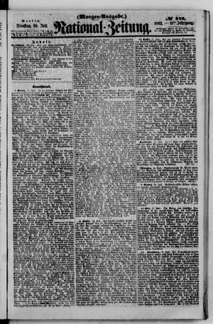 Nationalzeitung vom 29.07.1862