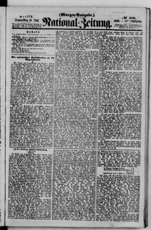 Nationalzeitung vom 31.07.1862