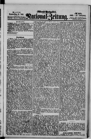Nationalzeitung vom 31.07.1862