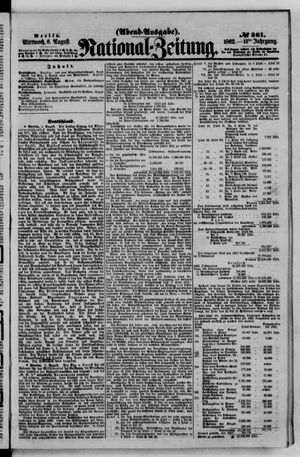 Nationalzeitung vom 06.08.1862
