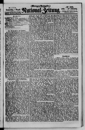 Nationalzeitung vom 07.08.1862