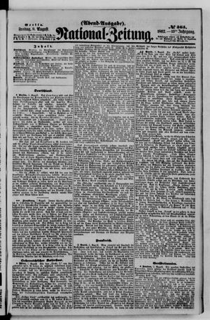 Nationalzeitung vom 08.08.1862