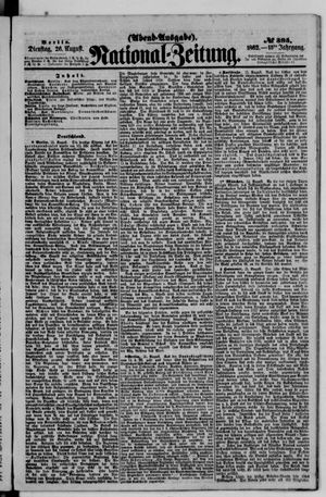 Nationalzeitung vom 26.08.1862
