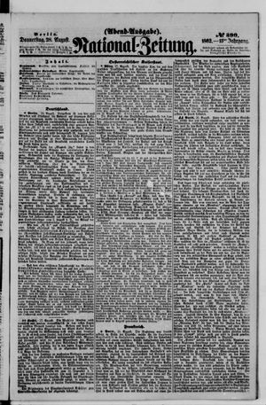 Nationalzeitung vom 28.08.1862