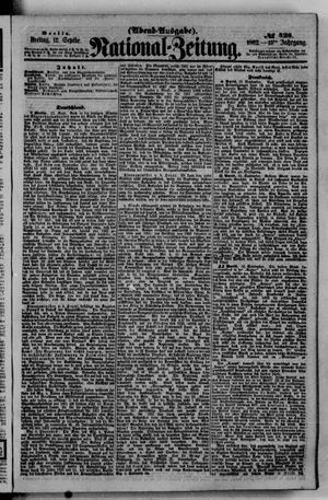 Nationalzeitung vom 12.09.1862