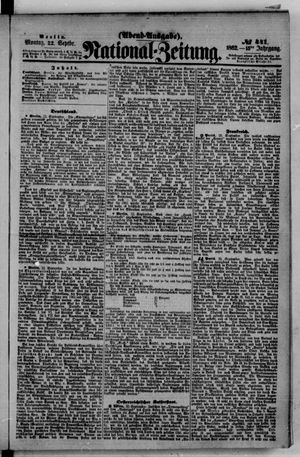 Nationalzeitung vom 22.09.1862