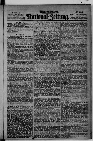 Nationalzeitung vom 20.10.1862